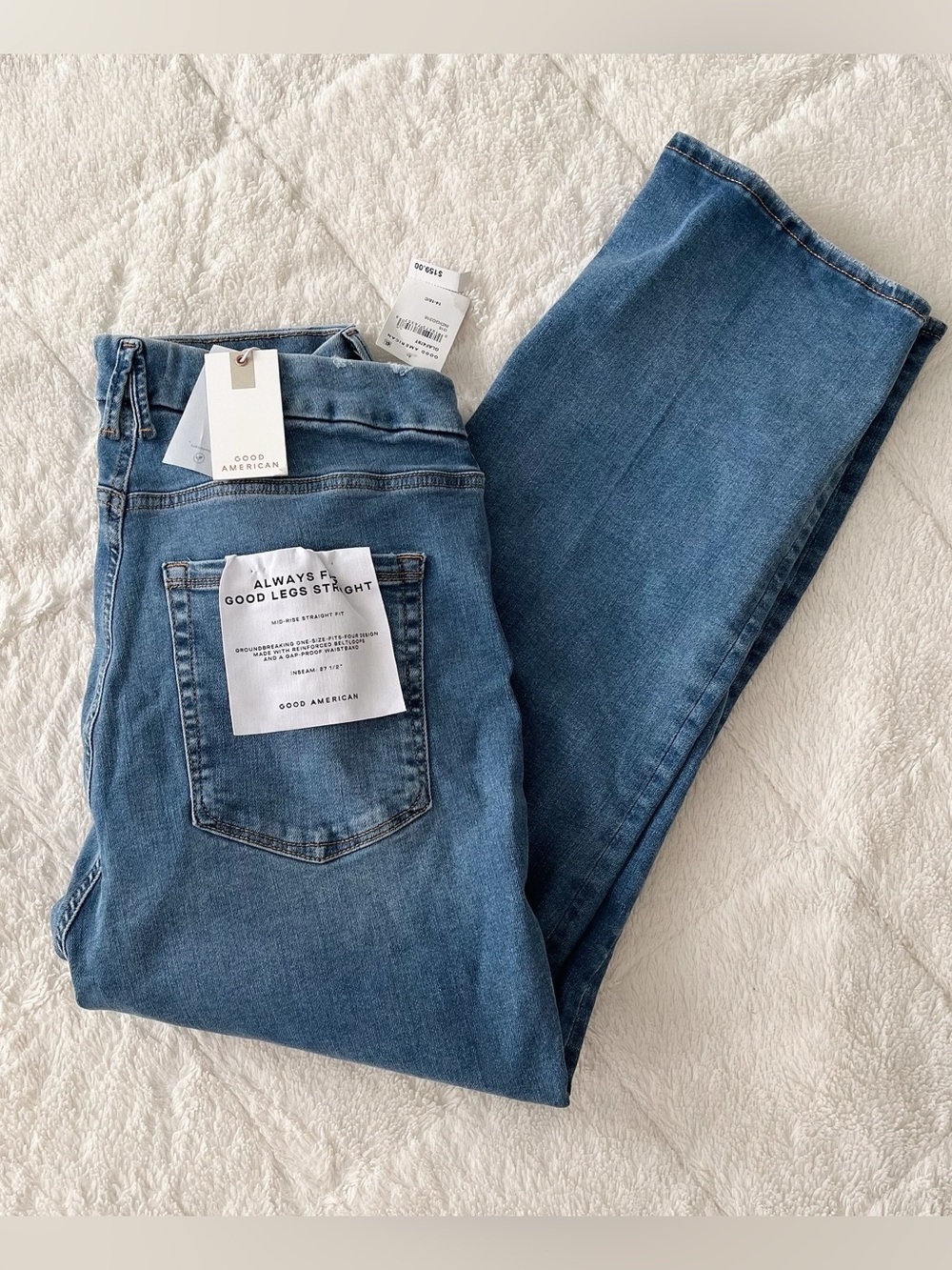 NEW❣️Good American jeans always fits good legs straight jeans